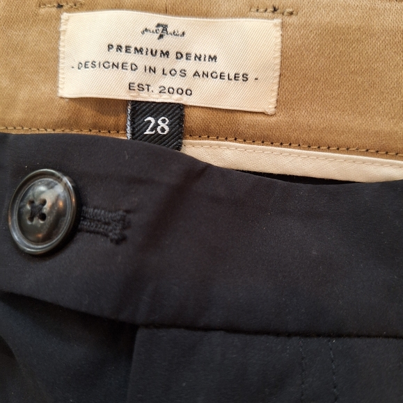 FOR ALL 7 MANKIND DRESS SHORTS SIZE 28, BLACK - Picture 7 of 7